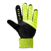 Football Goalkeeper Gloves F100 - Black/Yellow