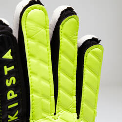 F100 Adult Football Goalkeeper Gloves - Black/Yellow