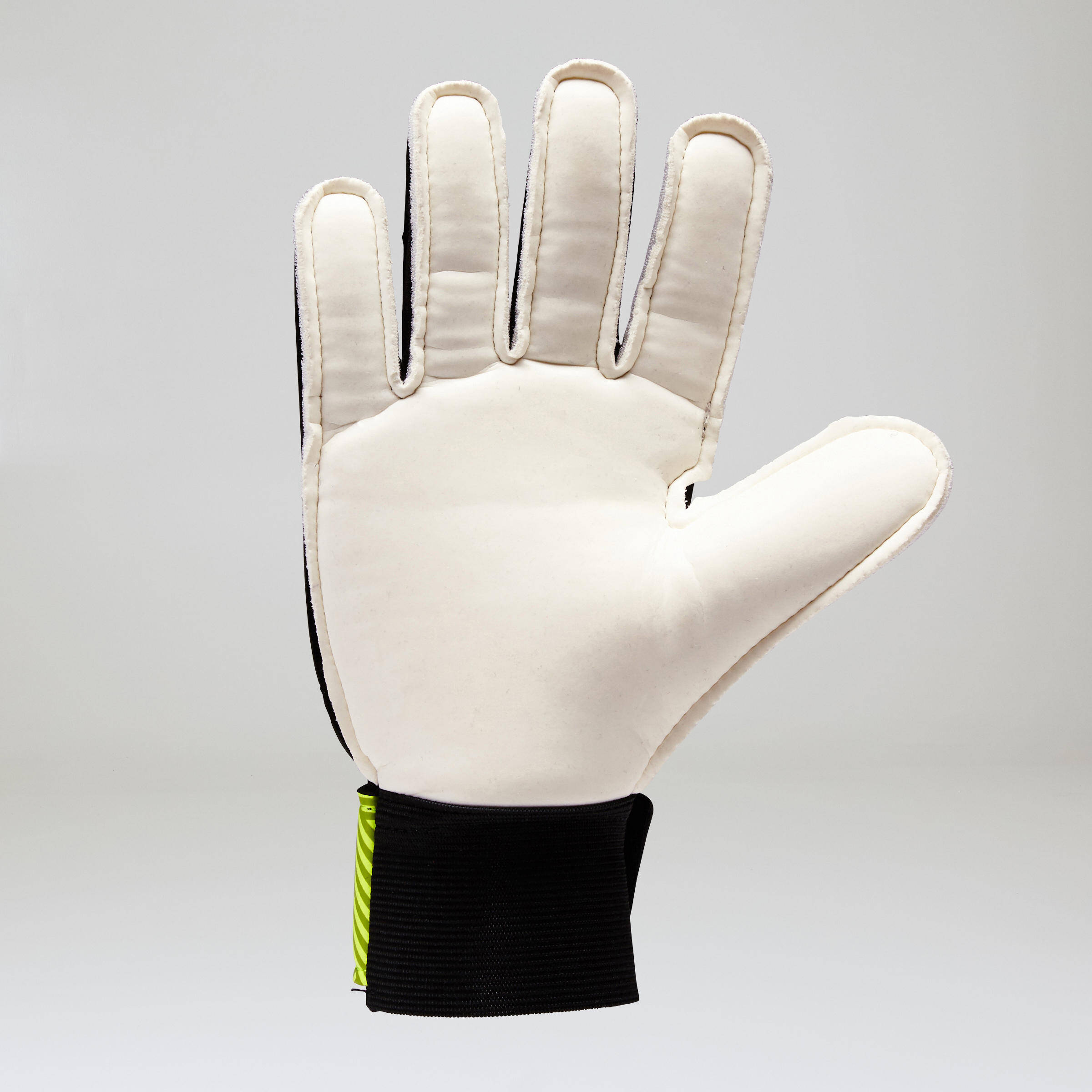 Kids' Football Goalkeeper Gloves F100 - Black/Yellow -  2