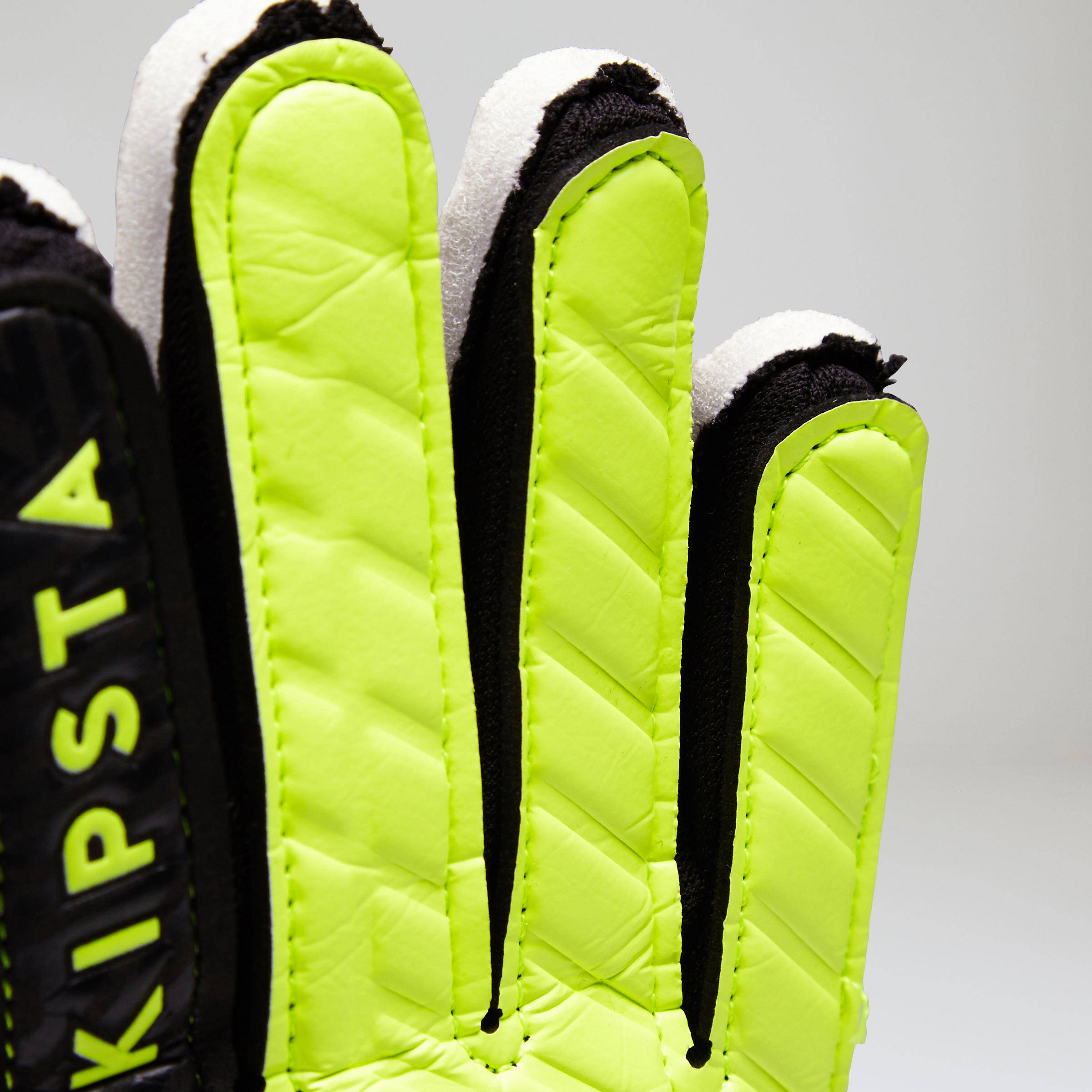Kids' Football Goalkeeper Gloves F100 - Black/Yellow -  3