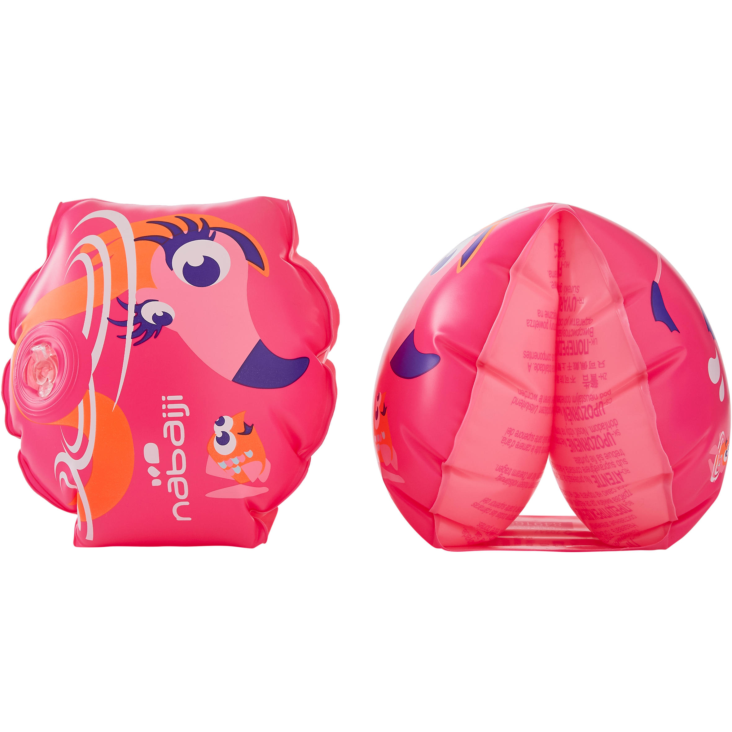 foto van Zwembandjes met print ROZE FLAMINGO voor kinderen van 11-30 kg