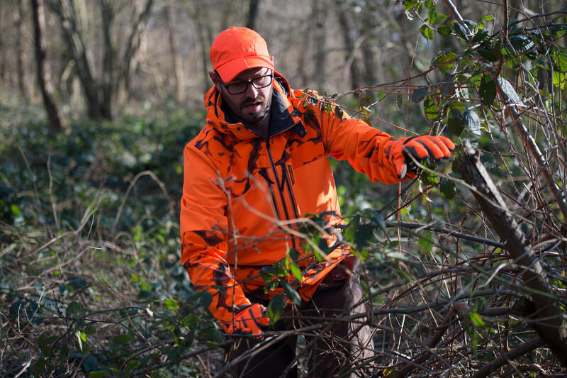 Kurtka softshell myśliwska Solognac 500 fluo