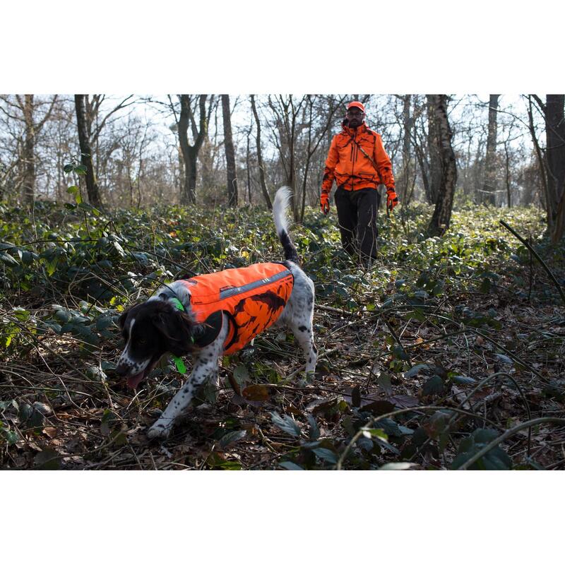 CASACO DE CAÇA SOFTSHELL 500 LARANJA NÉON