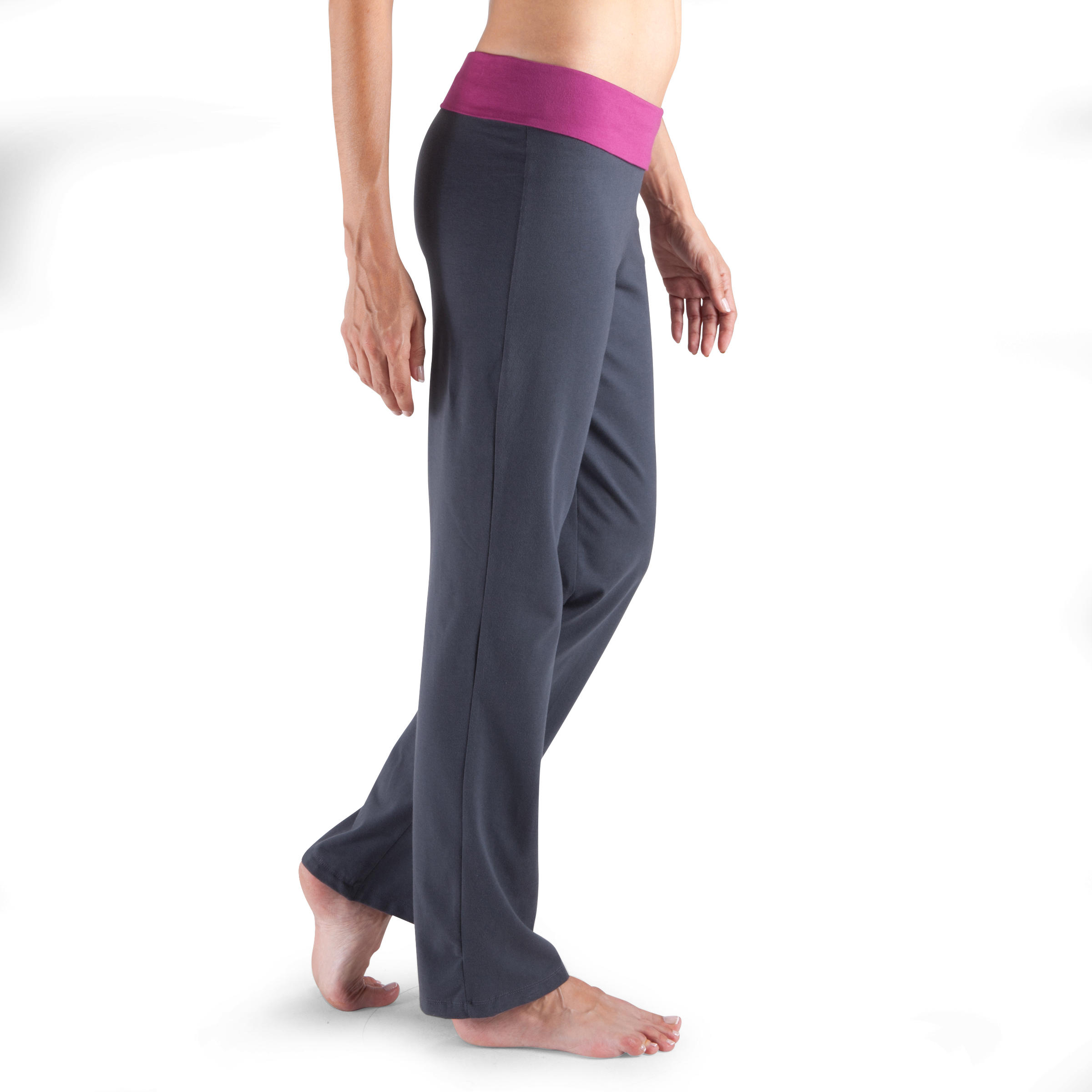 Women's Organic Cotton Gentle Yoga Bottoms - Dark Grey 9/11