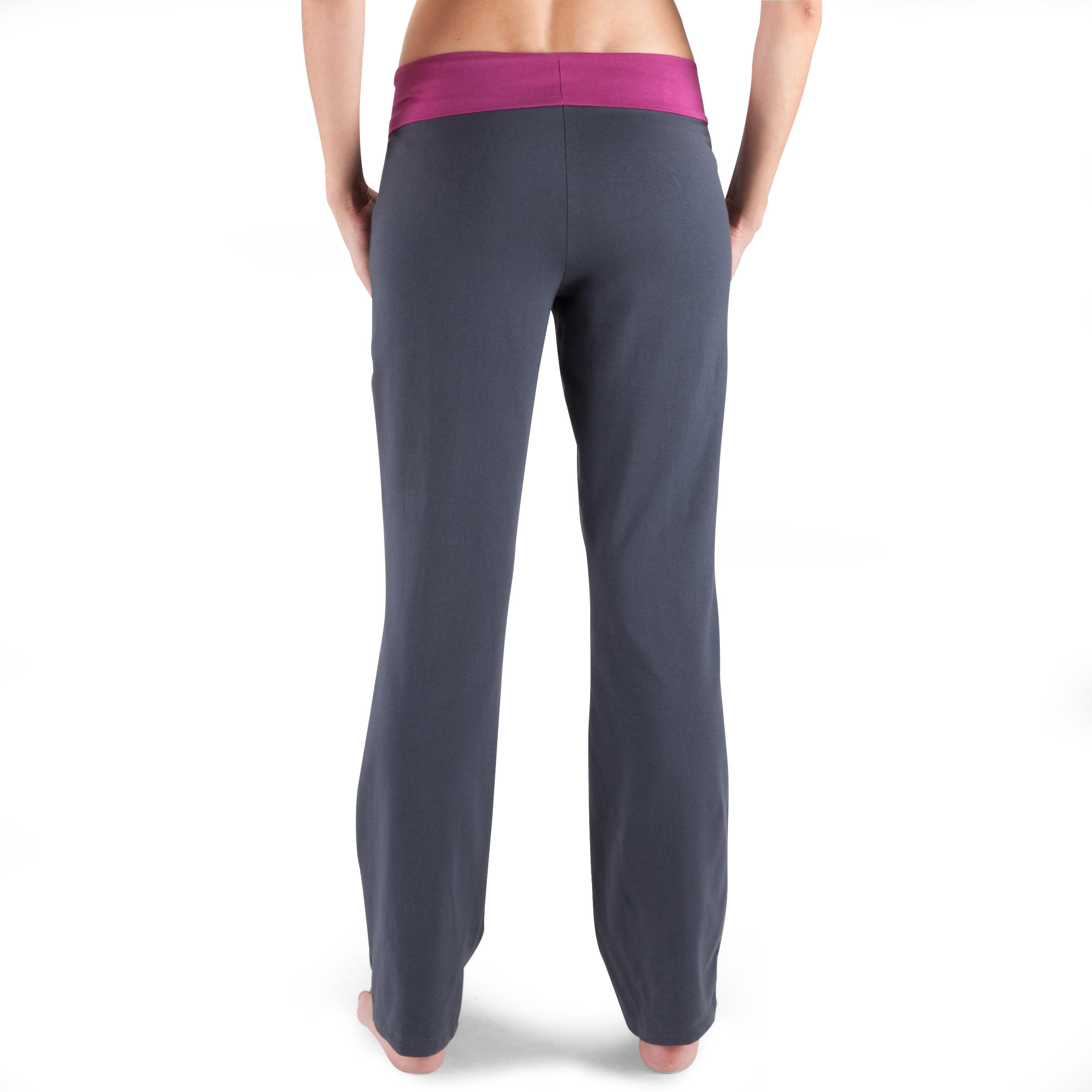 Women's Organic Cotton Gentle Yoga Bottoms - Dark Grey 8/11