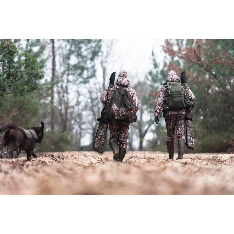 Veste chasse chaude et imperméable 500 camouflage marais SOLOGNAC