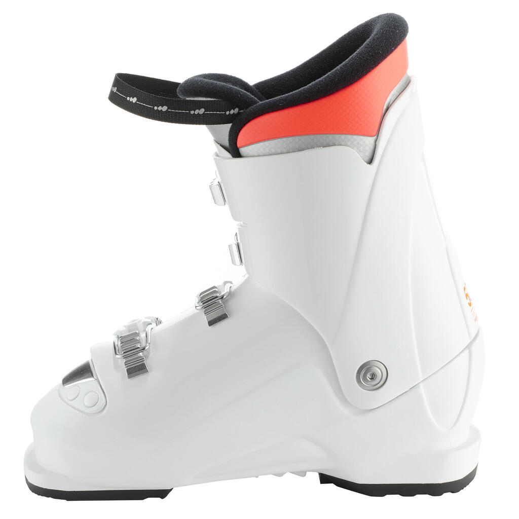 Detská lyžiarska obuv 500 biela