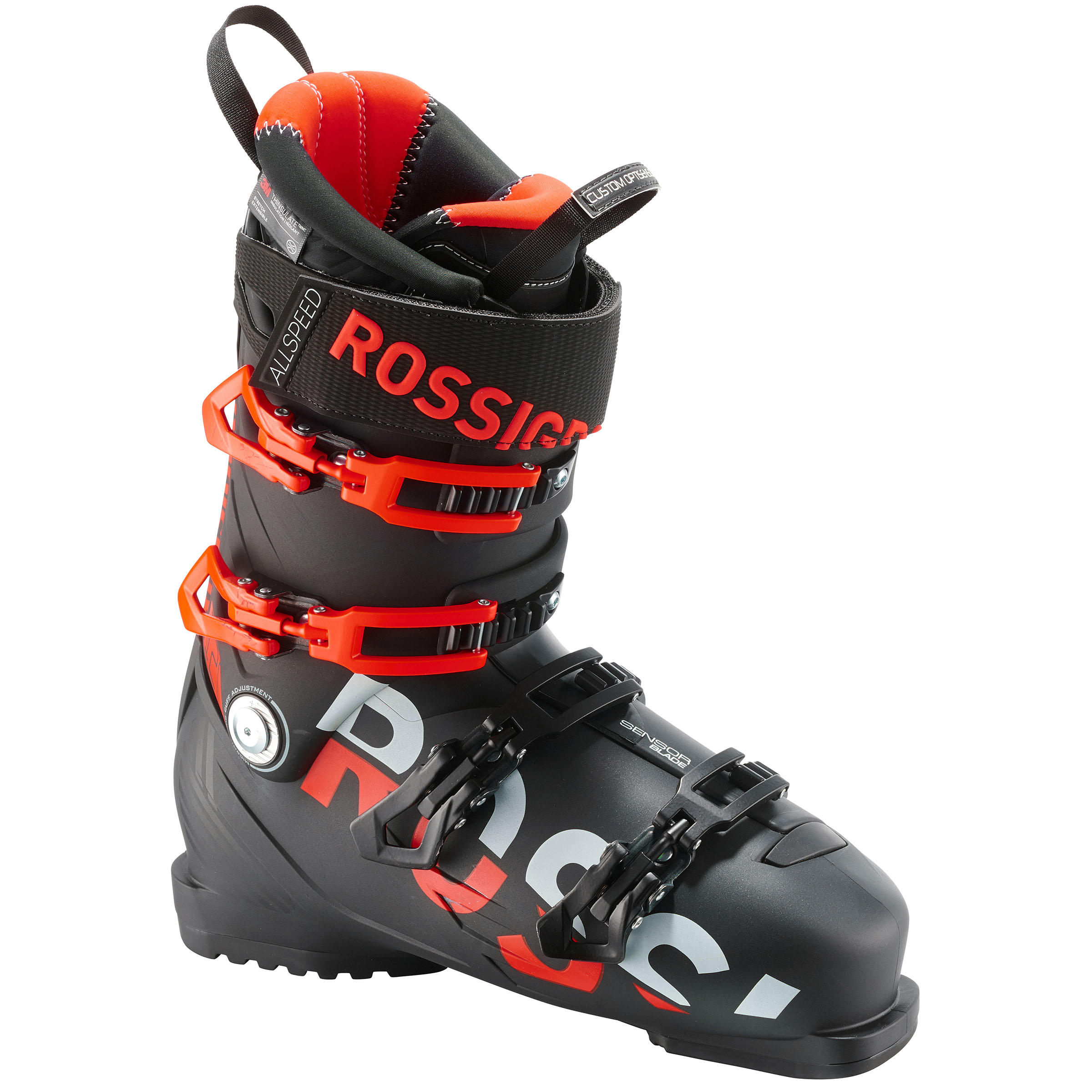 Black Red Rossignol Men's Allspeed Pro 120 Ski Boots 