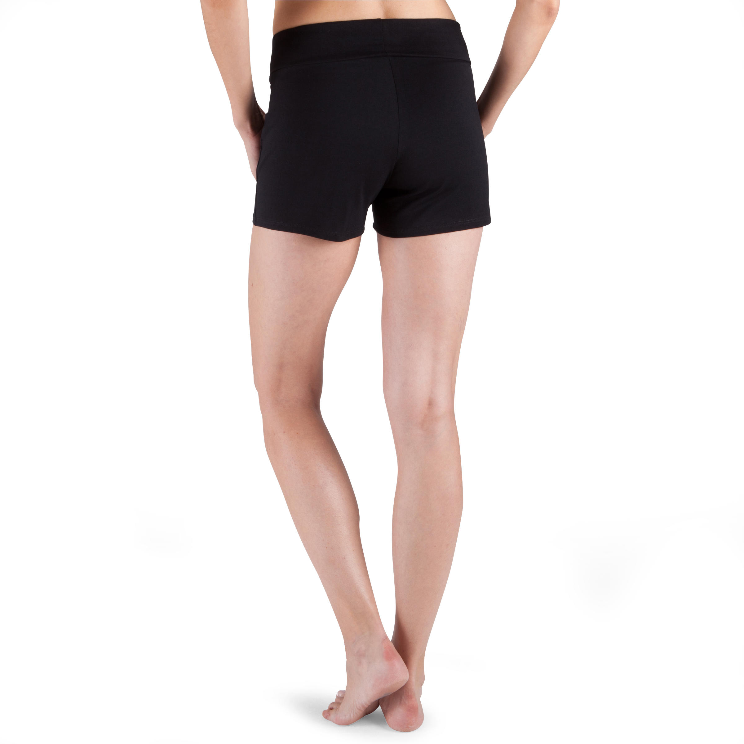 Women's Gentle Gym Yoga and Pilates Organic Cotton Shorts - Black 4/10
