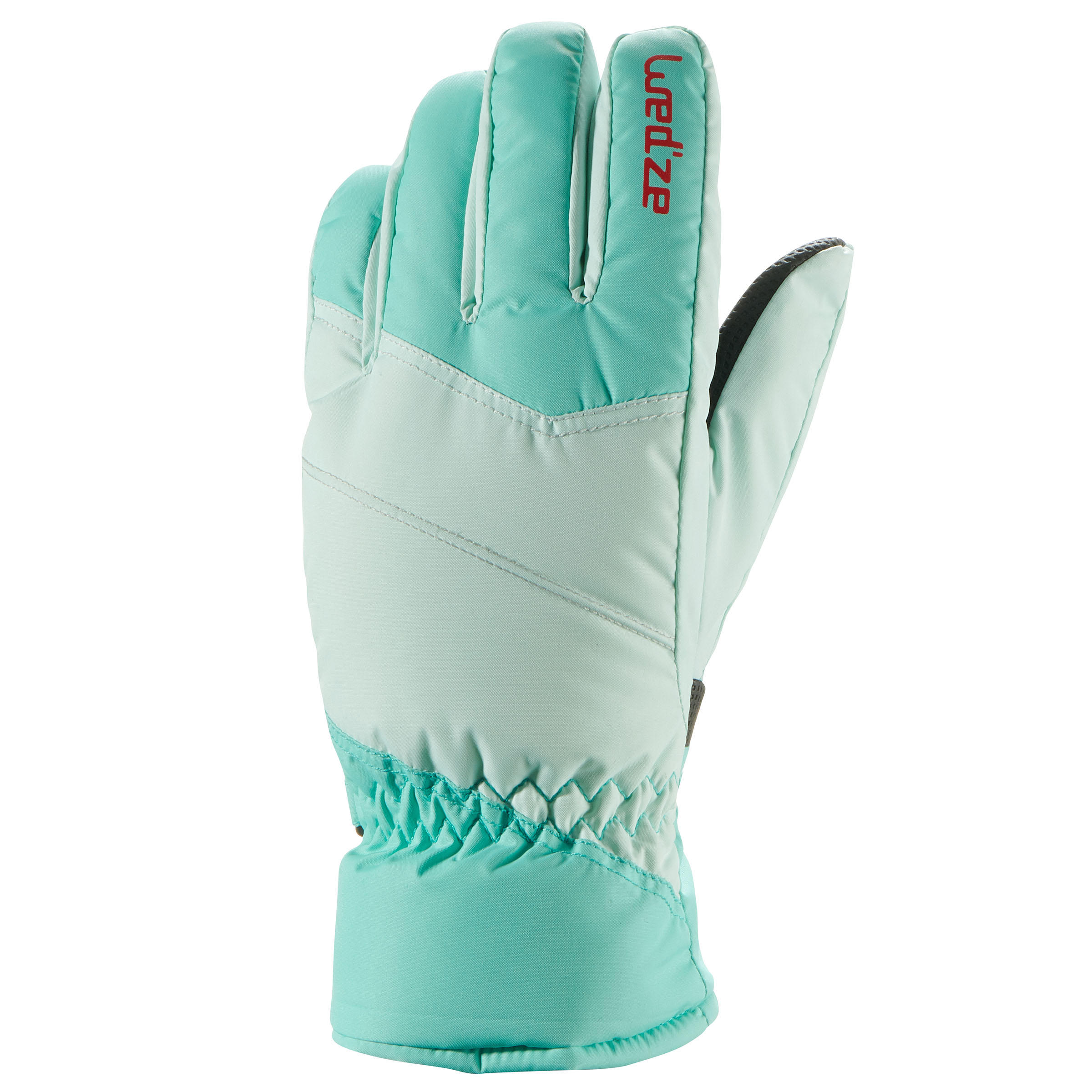 turquoise ski gloves