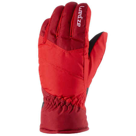 Rdeče smučarske rokavice GL100 za otroke