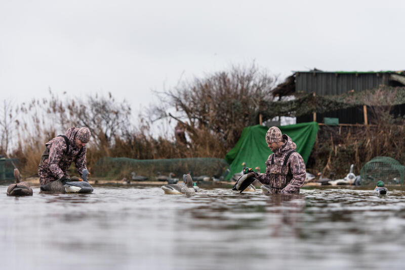 Kurtka zimowa myśliwska 500 warm camo