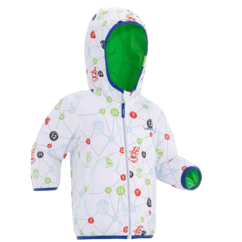 Oboustranná dětská zimní bunda Warm pro nejmenší zelená