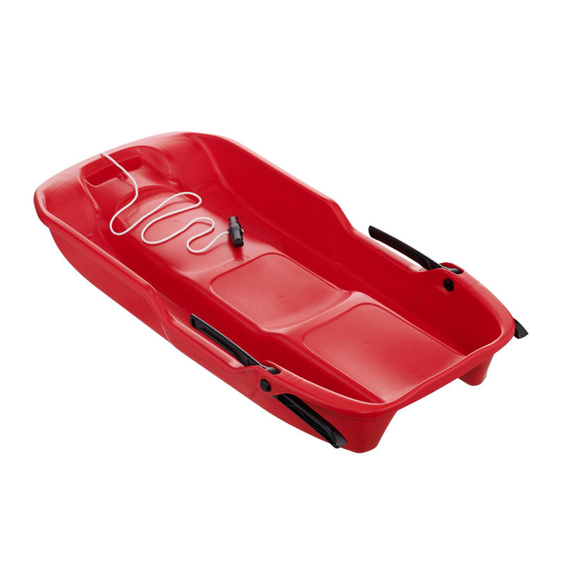 Adult Tray Sledge with Brakes Red Decathlon