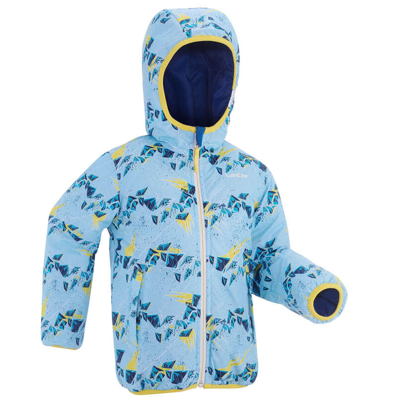 KID BEGINNER ON PISTE SKIING CLOTHS Clothing - Ski-P Jkt 100 W Reverse Kid Bl WEDZE - Coats and Jackets