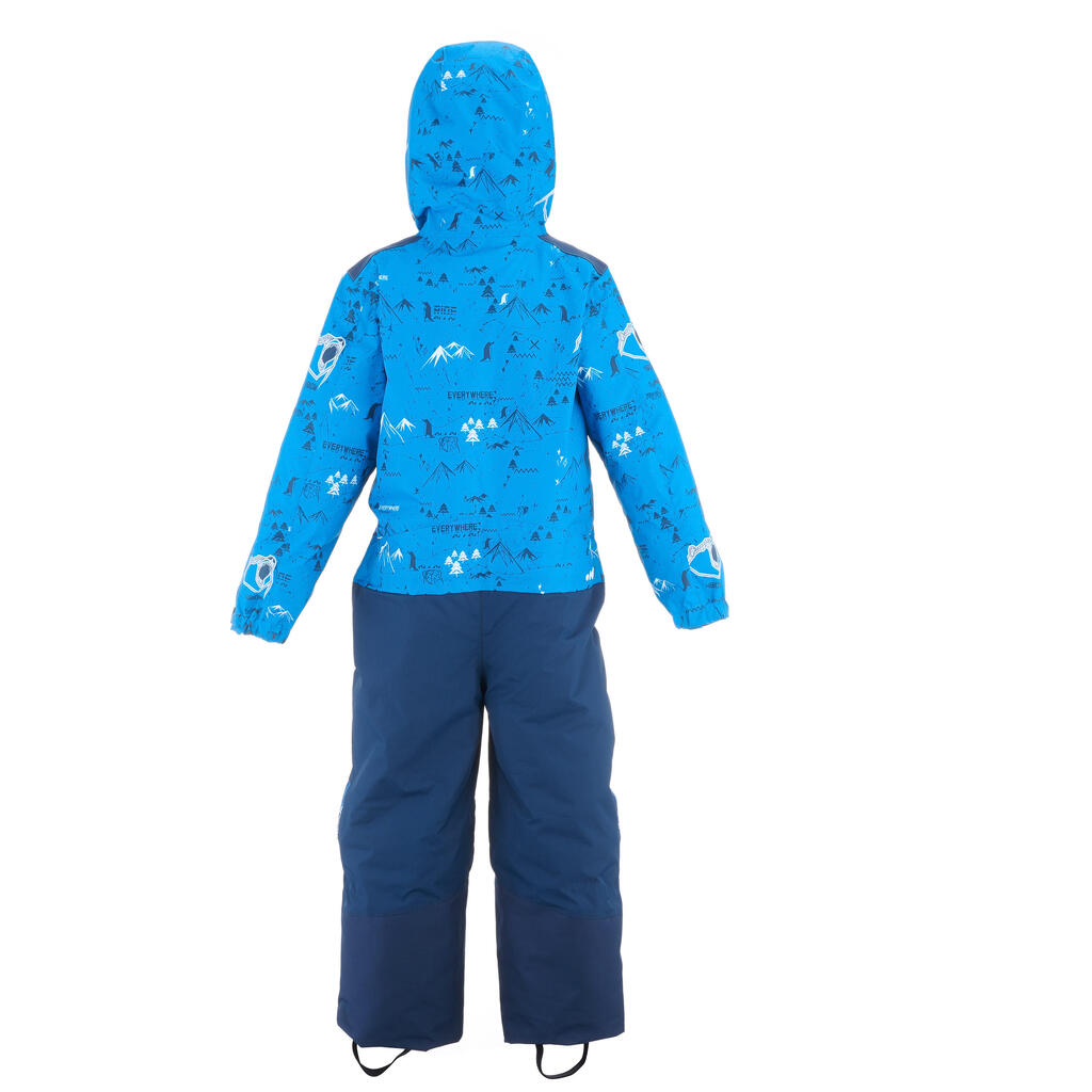 Kids’ Warm and Waterproof Ski Suit PNF 500 - Penguins