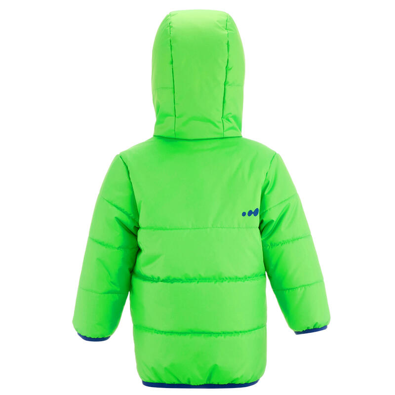 Oboustranná dětská zimní bunda Warm pro nejmenší zelená