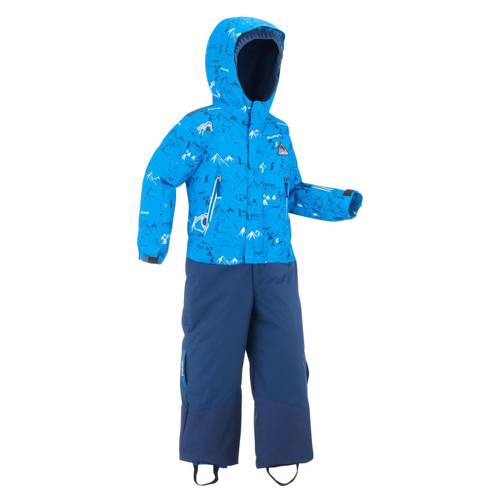 Kids’ Warm and Waterproof Ski Suit PNF 500 - Penguins