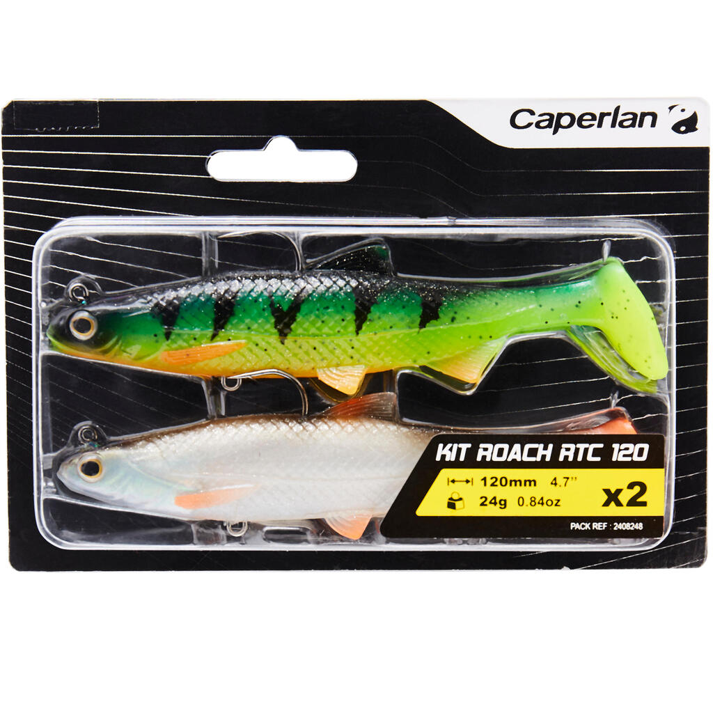 Gummifische Spinnfischen Shad Roach RTC 120 Plötze/Firetiger