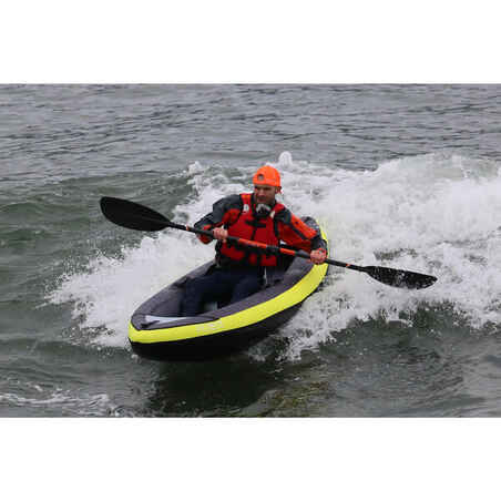 INFLATABLE TOURING KAYAK 1 PLACE YELLOW