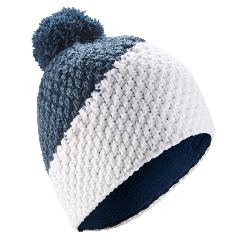 ADULT SKI AND SNOWBOARD HEADWEAR Ski Wear - TIMELESS HAT WHITE BLUE WEDZE - Ski Wear