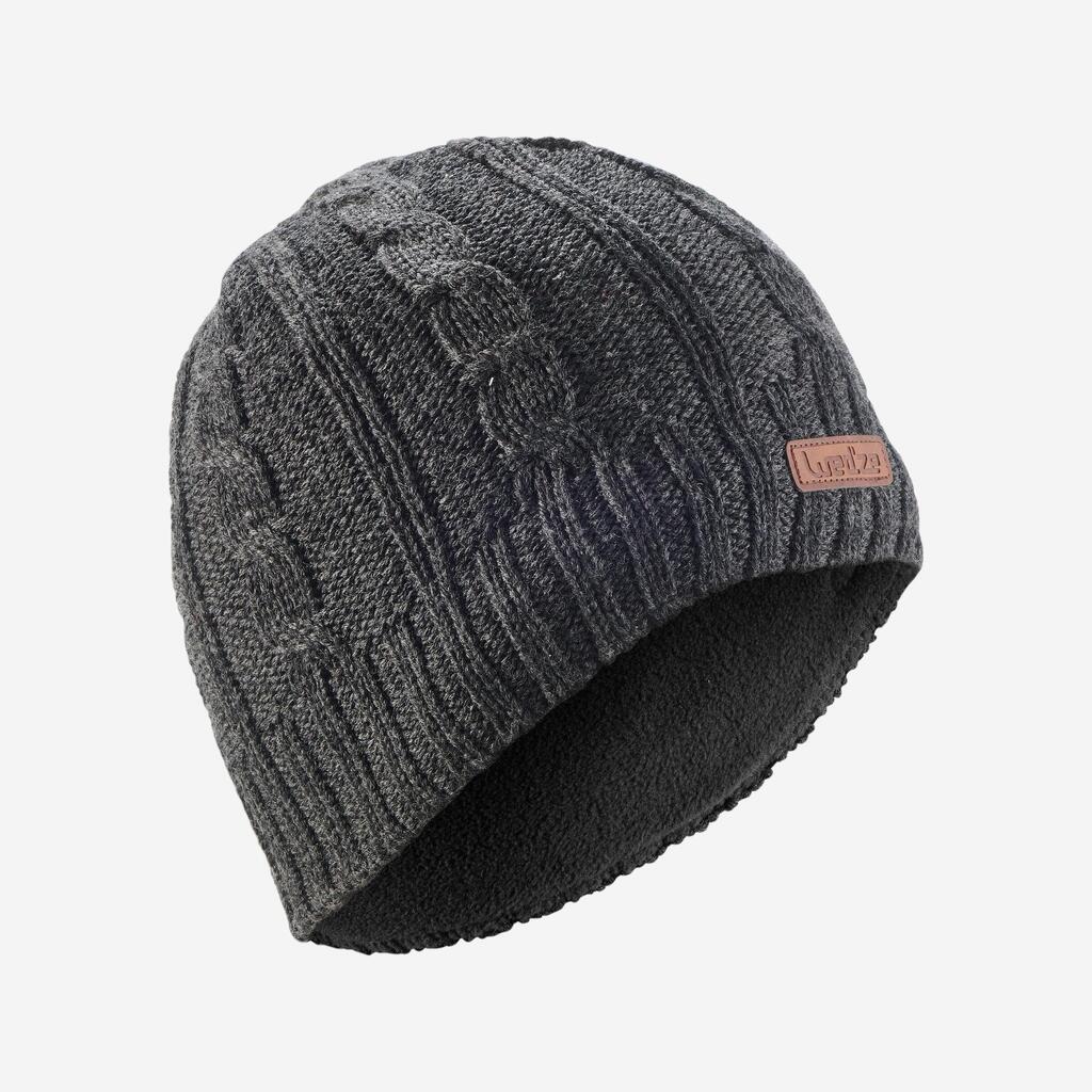 Cable Stitch Adult Ski Hat Plum