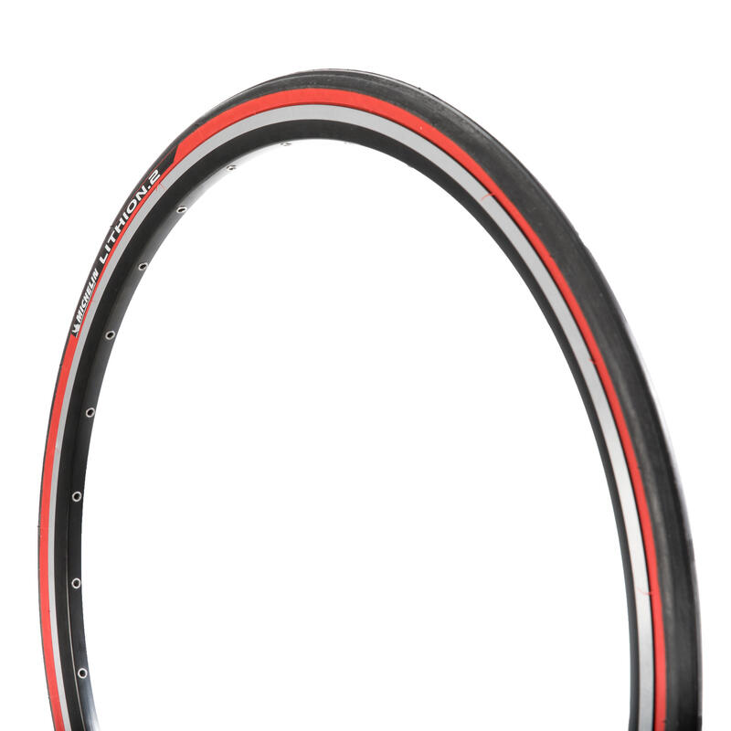 Buitenband racefiets Lithion 2 rood 700X25 vouwband / ETRTO25-622