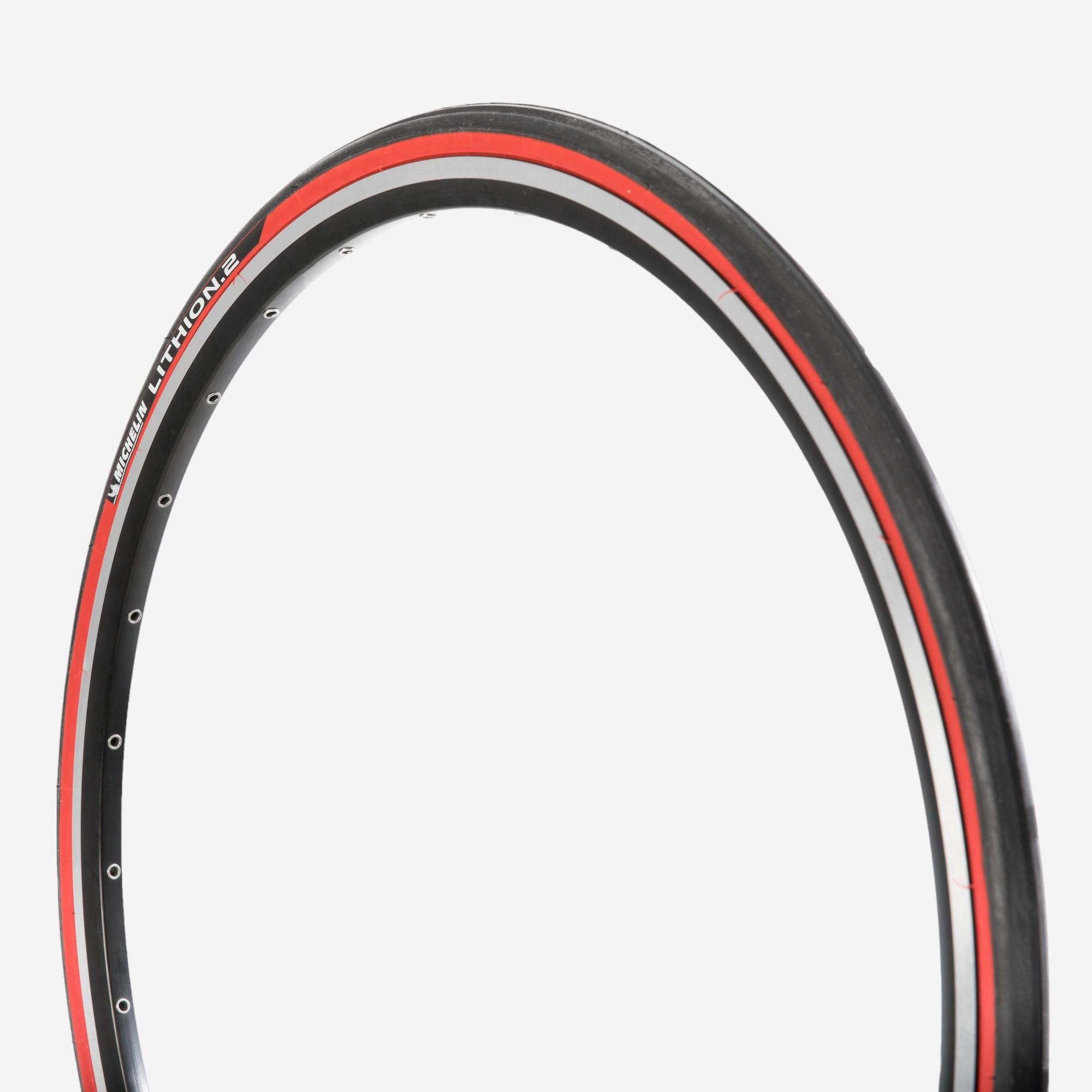 MICHELIN Buitenband voor racefiets Lithion 2 rood 700X25 vouwband /  ETRTO25-622 | Decathlon