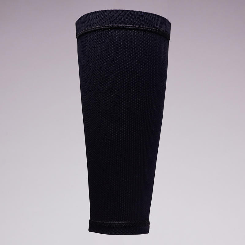 F100 Football Shin Pad Sleeve Dark Blue Decathlon