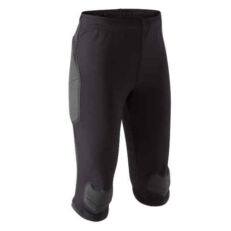 F100 Kids' Goalkeeper Cropped Bottoms - Black