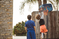 K500 Kids' Basketball Hoop - Blue/Spaceship 1.30 m to 1.60 m. Up to age 8.