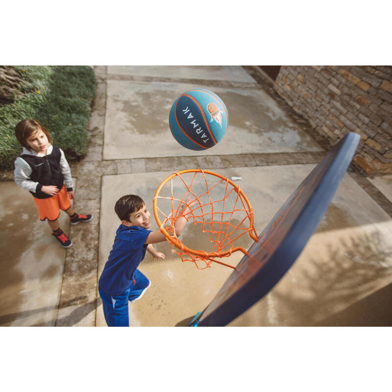 Producto reacondicionado CANASTA BALONCESTO NIÑO K500 NAVE ESPACIAL AZUL. DE 1,3