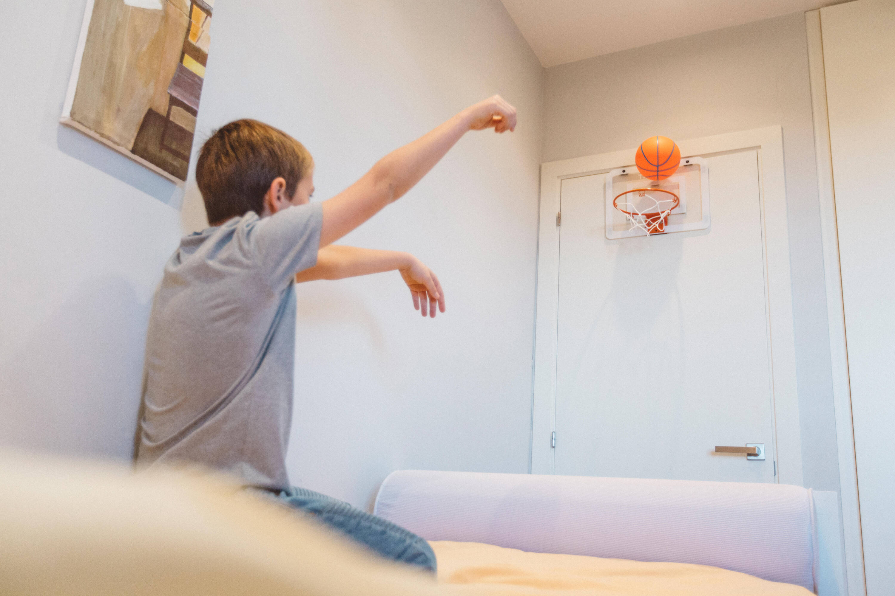 Basketball Hoop Wall Mounted Mini B deluxe White -  5