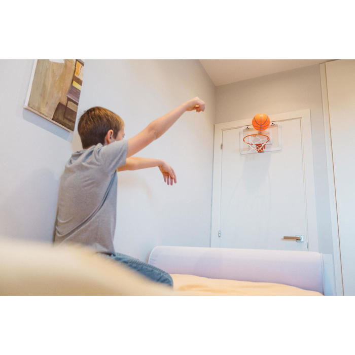 Mini B Deluxe Kids Adult Basketball Wall Mounted Backboard Set