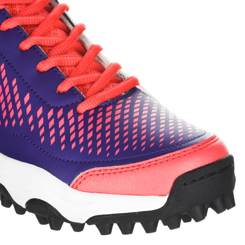 FH100 Kids' Low to Medium Intensity Field Hockey Shoes Pink Decathlon