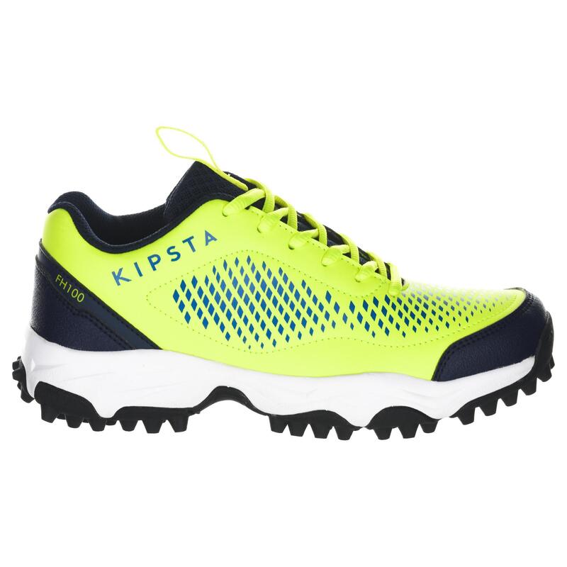 Chaussures de hockey sur gazon enfant intensité faible à moyenne FH100 jaune