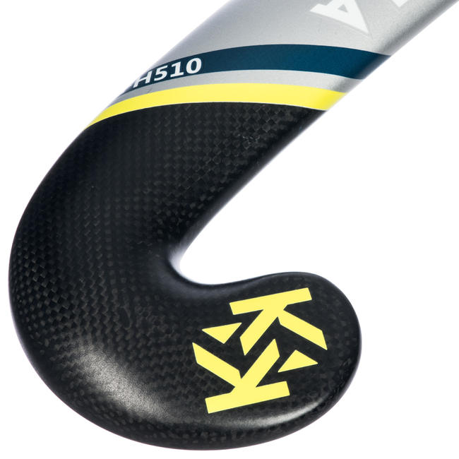 Field Hockey stick FH510 Intermediate 50 Carbon Low Bow Yellow