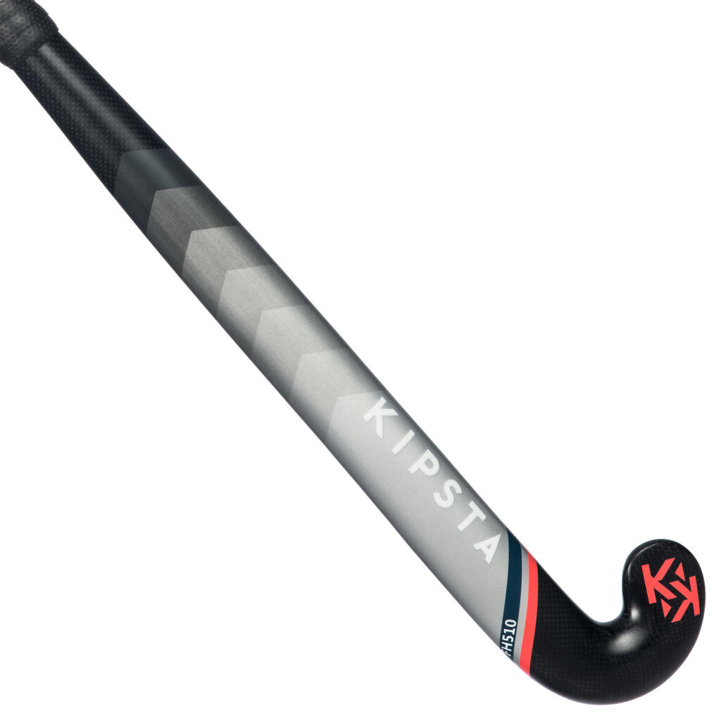 FH510 Adult Intermediate Field Hockey 50% Carbon Low Bow Stick - Coral