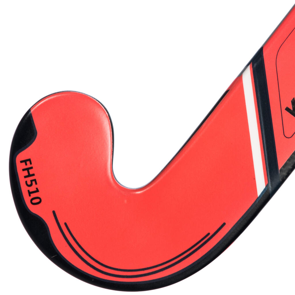 FH510 Adult Intermediate Field Hockey 50% Carbon Low Bow Stick - Coral