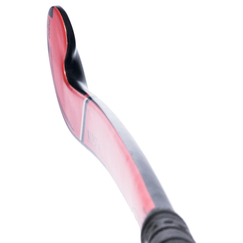 FH510 Adult Intermediate Field Hockey 50% Carbon Low Bow Stick - Coral