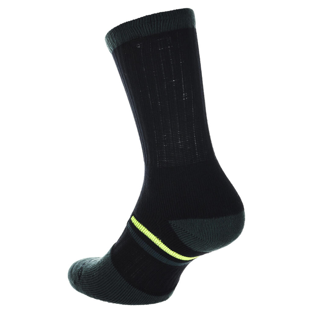 Tennissocken RS 500 High Erwachsene 4er-Pack grau/schwarz/weiss