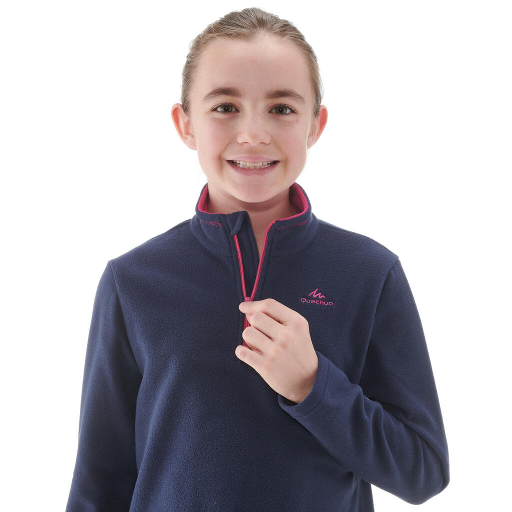 Polaire de randonnée - MH100 bleue marine - enfant 7-15 ans