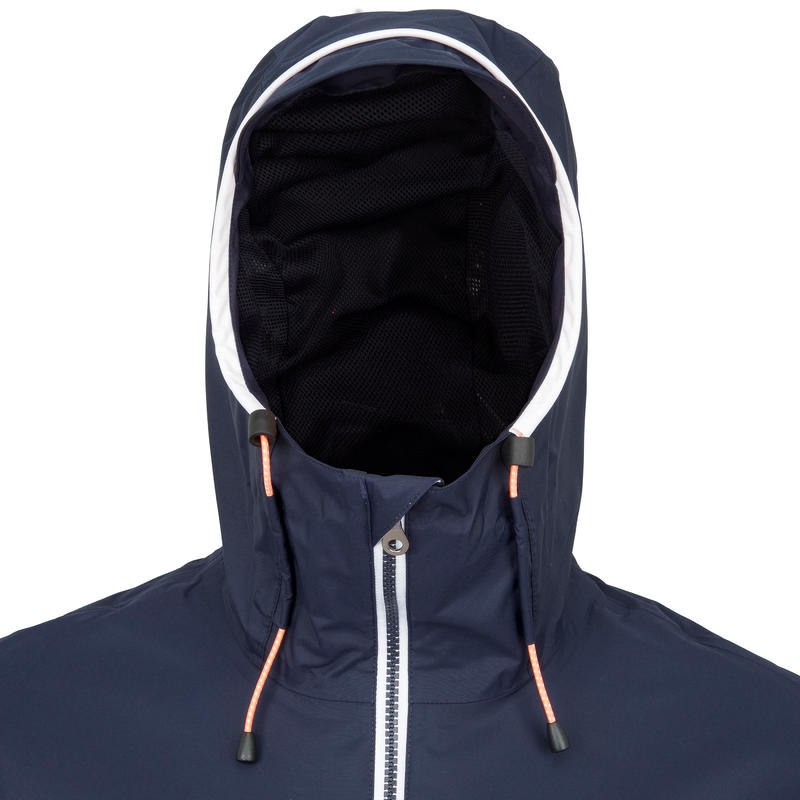 Sailing 100 Men's Waterproof Sailing Jacket Navy Decathlon