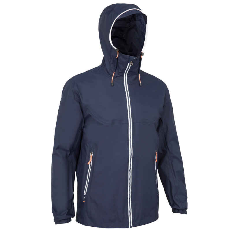 Chaqueta impermeable cortavientos lluvia vela Hombre Sailing 100 azul oscuro