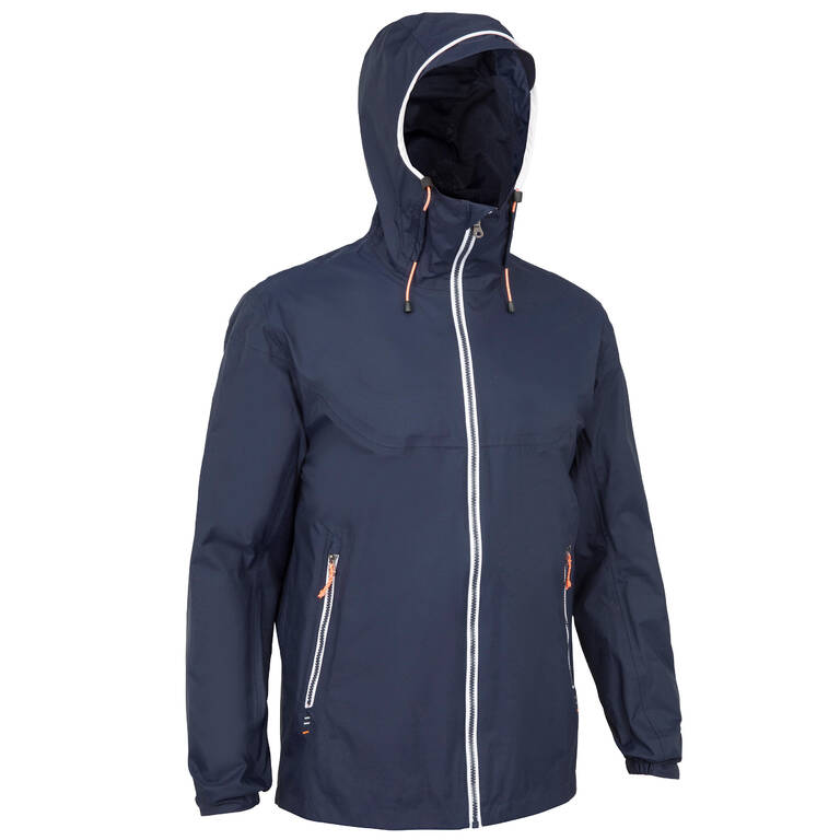 Men Waterproof Sailing Jacket 100 Navy