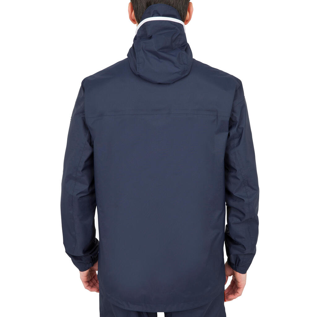 CHAQUETA IMPERMEABLE HOMBRE SAILING100 AZUL MARINO