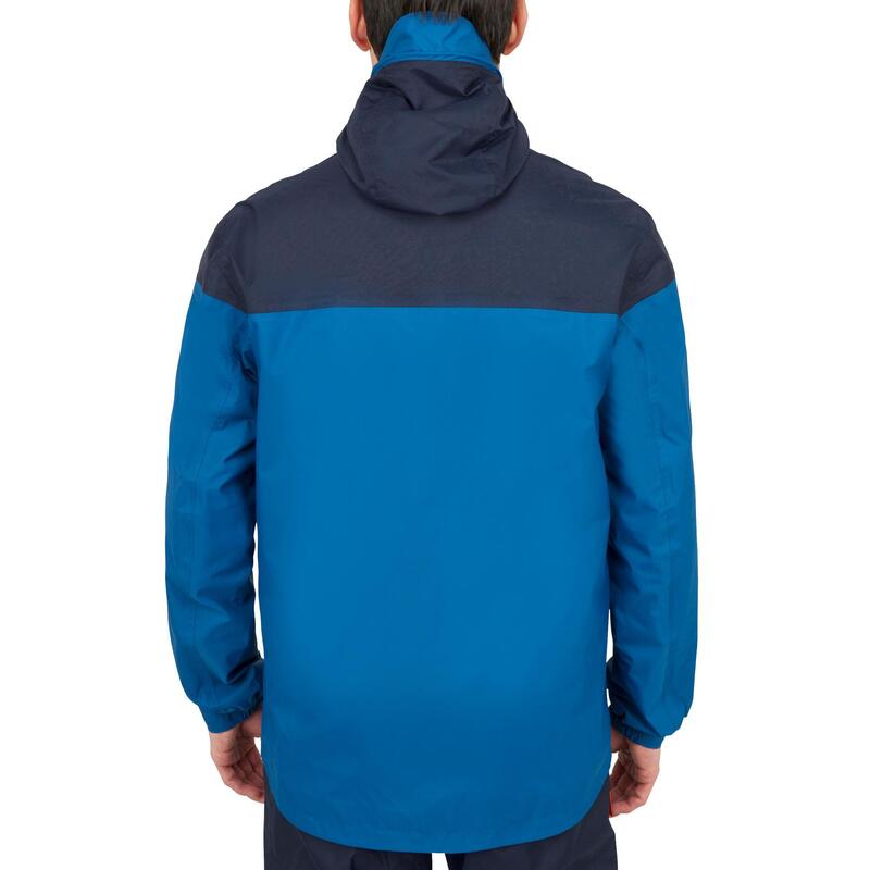 Chaqueta impermeable cortavientos lluvia vela Hombre Sailing 100 azul