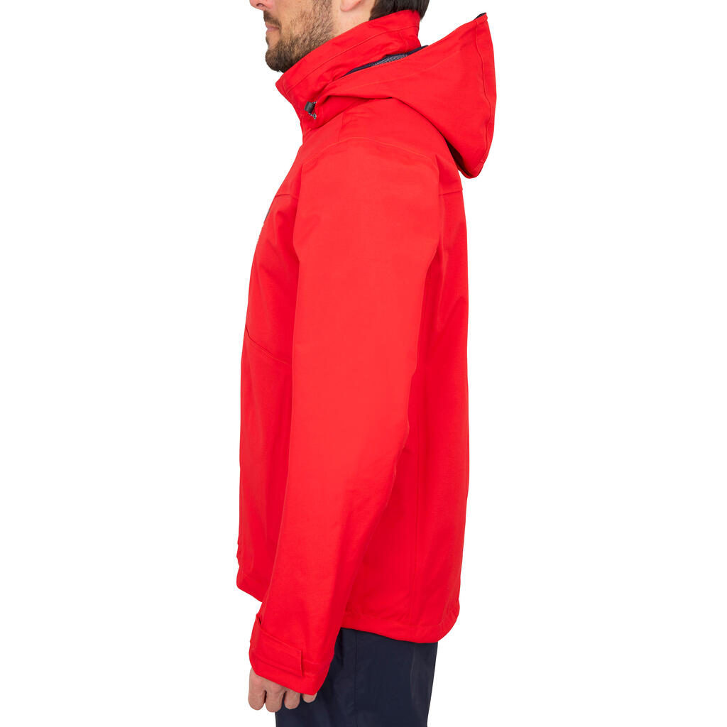 Segeljacke wasserdicht Sailing 300 Herren grau/orange
