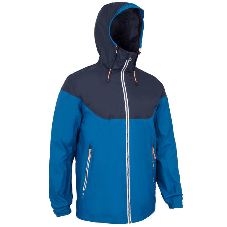 Men Waterproof Sailing Jacket 100 Blue