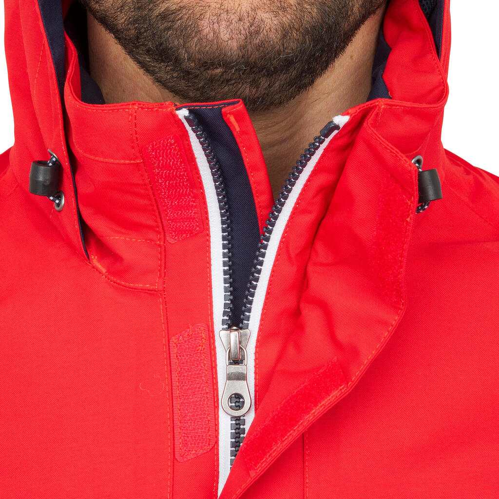 Segeljacke wasserdicht Sailing 300 Herren grau/orange
